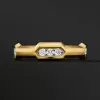 Channel Set White Sapphire Station Band Men's Ring