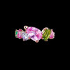 4.35ct Multi-Colored Sapphire Wedding Band in Rose Gold