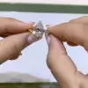 2CT Pear Cut Solitaire Engagement Ring in Double Tone