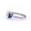 5ct Oval Cut Three Stone Art Deco Engagement Ring