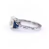 5ct Oval Cut Three Stone Art Deco Engagement Ring