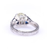 5ct Oval Cut Three Stone Art Deco Engagement Ring