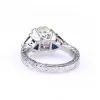 5ct Oval Cut Three Stone Art Deco Engagement Ring