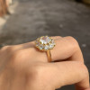 4ct Cushion Cut Vintage Halo Engagement Ring