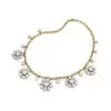 80ctw Oval Link Chain Floral Pendant Statement Necklace