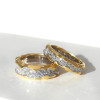 White Sapphire Paved Fluid Contemporary Wedding Ring