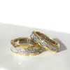 White Sapphire Paved Fluid Contemporary Wedding Ring