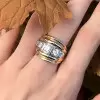 5ctw Round Cut White Sapphire Vintage Cocktail Ring