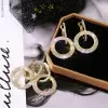 Fashion Hoop Earrings for Women in Gold