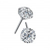 0.8ct Simple Classic White Sapphire Stud Earrings