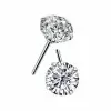 0.8ct Simple Classic White Sapphire Stud Earrings