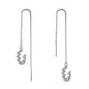 Wavy Drop Fashion Copper Threader Earrings