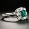 Handmade Emerald Halo Sapphire Ring