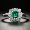 Handmade Emerald Halo Sapphire Ring