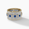 5.7ct White Sapphire Mechanical Screw Men's Ring