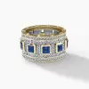 5.7ct White Sapphire Mechanical Screw Men's Ring