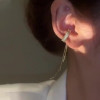 Micro Pave Setting Gold Hoop Earring Ear Clip