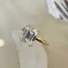 8ct Emerald Cut Double Prong Engagement Ring