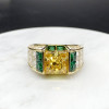 5.6ct Princess Cut Yellow Sapphire Cocktail Ring