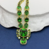 110ctw Green Tourmaline and Peridot Statement Necklace