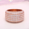 5ctw White Sapphire Paved Bold Wedding Band