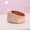 5ctw White Sapphire Paved Bold Wedding Band