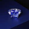13ct Princess Cut Sapphire Bold Paved Cocktail Ring