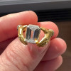 6ct Emerald Cut Love Hands Promise Ring