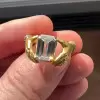 6ct Emerald Cut Love Hands Promise Ring