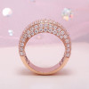 5ctw White Sapphire Paved Bold Wedding Band