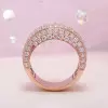 5ctw White Sapphire Paved Bold Wedding Band