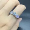 3ctw Heart Cut Three-stone Engagement Ring
