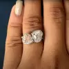 2ct White and Pink Sapphire Heart Engagement Ring