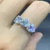 3ctw Heart Cut Three-stone Engagement Ring