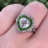 3ct Heart Cut White Sapphire Vintage Engagement Ring