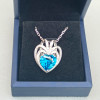 5.6ct Heart Cut Aquamarine Pendant Necklace