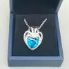 5.6ct Heart Cut Aquamarine Pendant Necklace