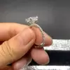 Heart Cut White Sapphire Initials Engagement Ring