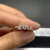 Heart Cut White Sapphire Initials Engagement Ring