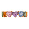 11ctw Heart Cut Multicolor Sapphire Rainbow Eternity Ring