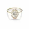 Handmade Halo Design 0.75 CT Pear Cut Engagement Ring
