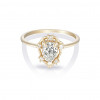Handmade 0.75Ct Modern Twist  Pear Cut Wedding Ring Set