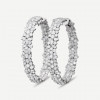 12.7ctw Multi-Cut White Sapphire Hoop Earrings