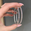 8ctw Round Cut Simple Classic Large Hoop Earrings