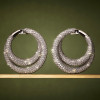 16ctw White Sapphire Paved Double-Hoop Earrings