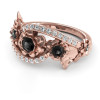 Round Cut Ruby Flower Cocktail Ring