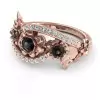 Round Cut Ruby Flower Cocktail Ring