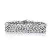 20ctw Round Cut White Sapphire Bold Tennis Bracelet