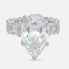 5ct Pear Cut White Sapphire Engagement Ring