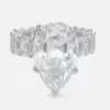 5ct Pear Cut White Sapphire Engagement Ring